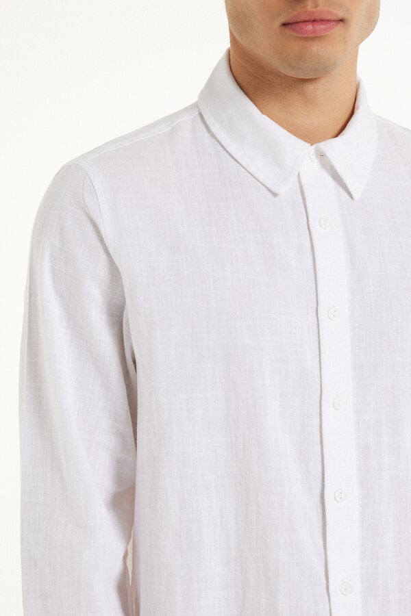 Langarm-Bluse aus 100 % superleichter Baumwolle  