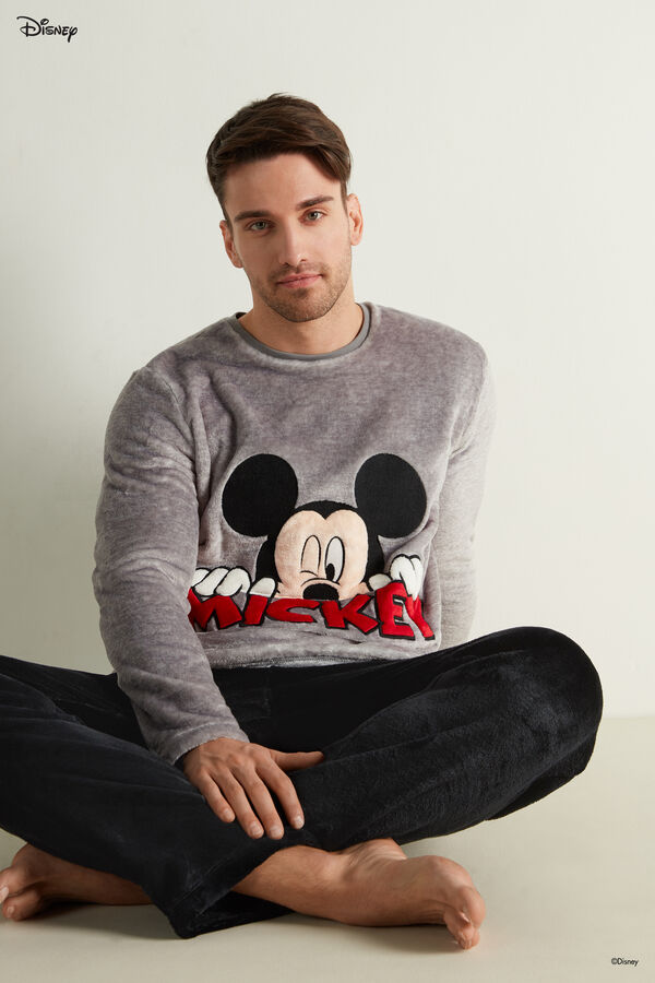 Pijama Largo Forro Polar Hombre Disney Mickey Tezenis