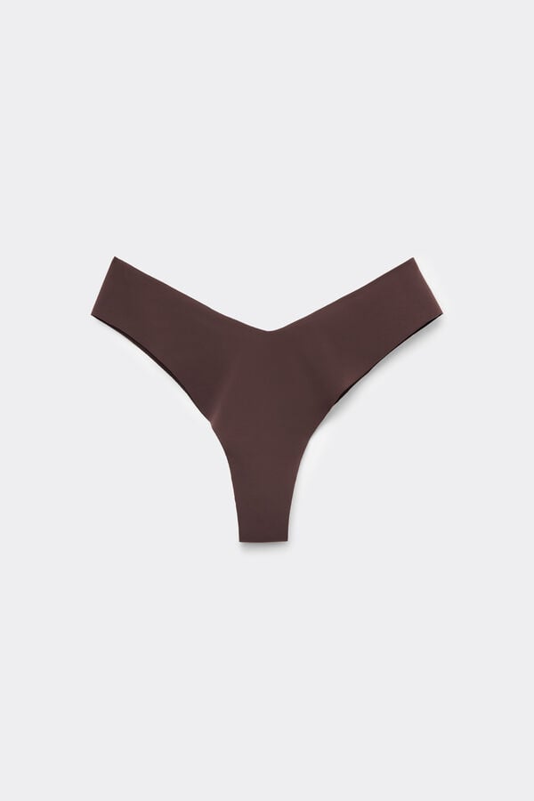 High-Leg Laser-Cut Recycled Microfibre Brazilian Briefs  