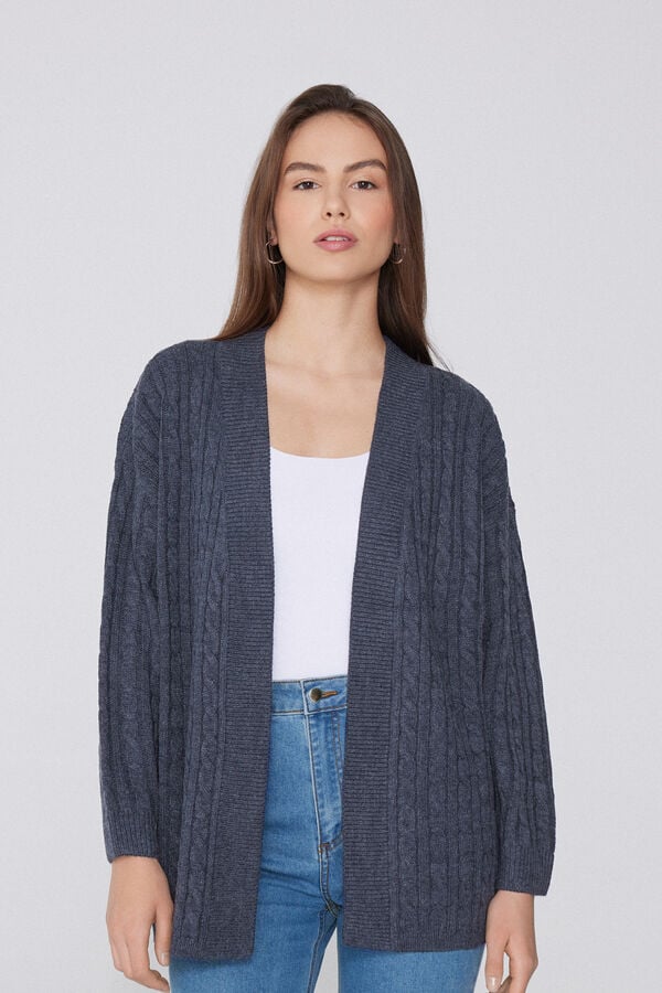 CARDIGAN FULLY-FASHIONED BRAIDS  