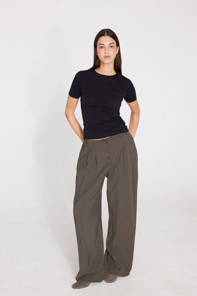 T-shirt Col Rond Coton Biologique Stretch