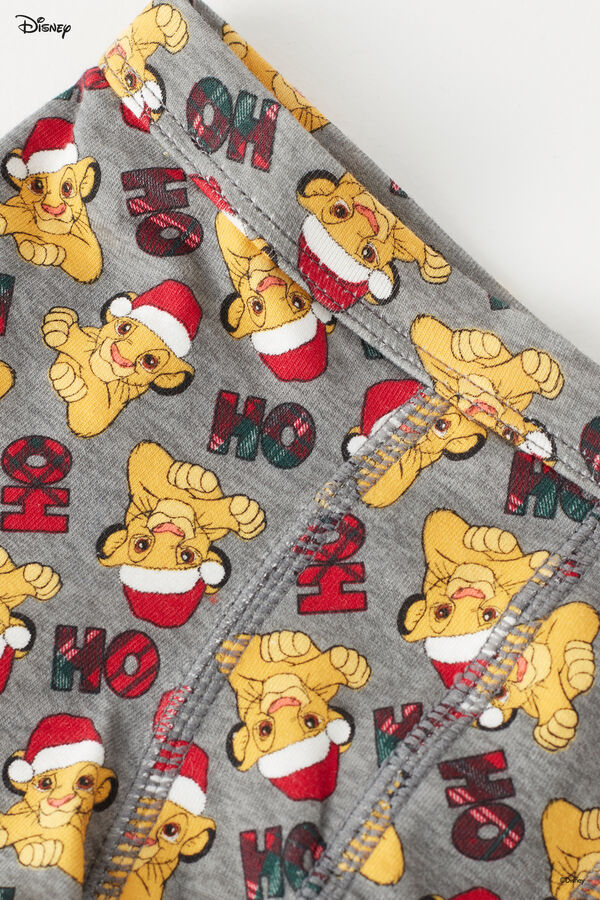 Boxer Παιδικό με Χριστουγεννιάτικο Print Lion King της Disney  