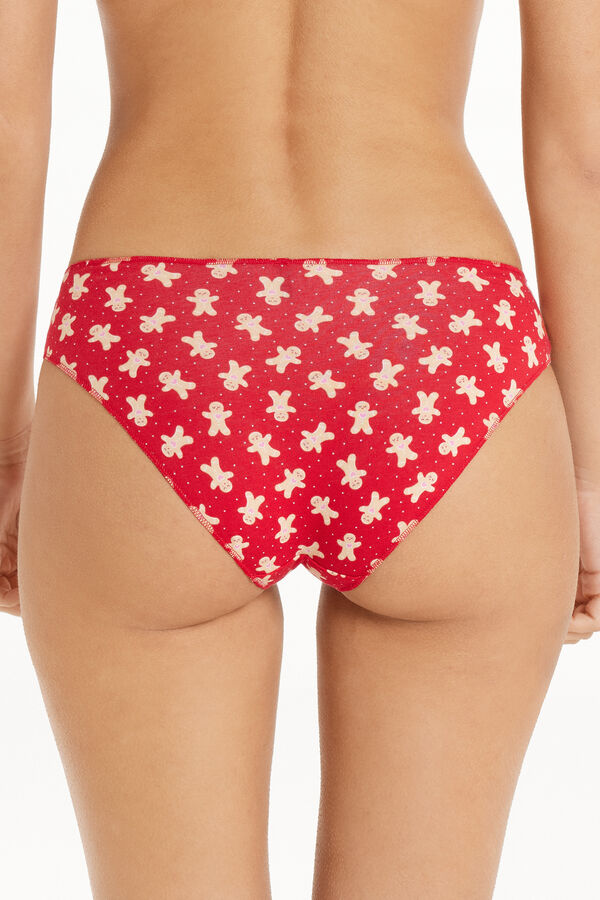 Cotton Briefs with Christmas Print  