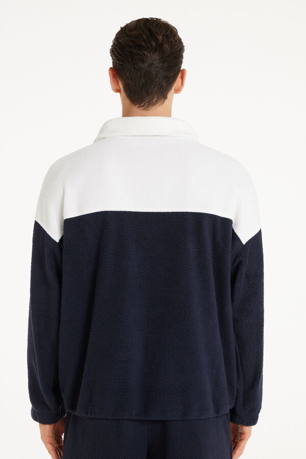 Two-Toned Zip-Up Fleece Sweatshirt  