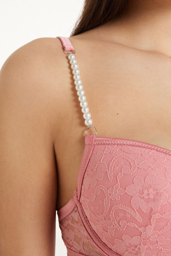 Moscow Pearl Pink Lace Push-Up Bra  