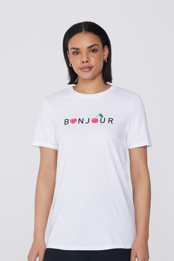 Camiseta Algodón con Estampado  