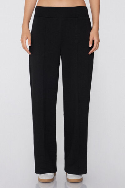 Thick Soft Touch Fleece Palazzo Trousers