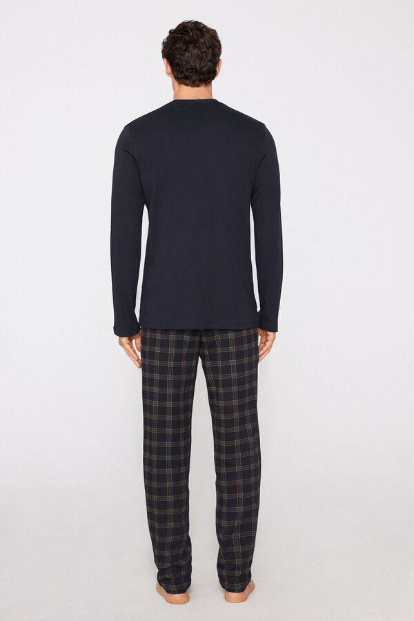 Long Heavy Cotton Pyjamas with Christmas Print  