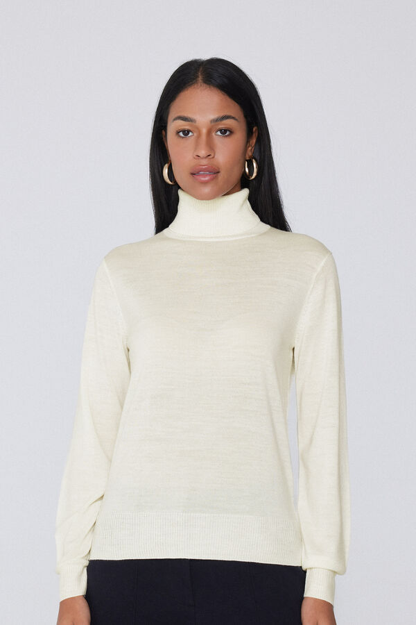 Pull Épais Col Montant Épais 100 % Laine Mérinos  