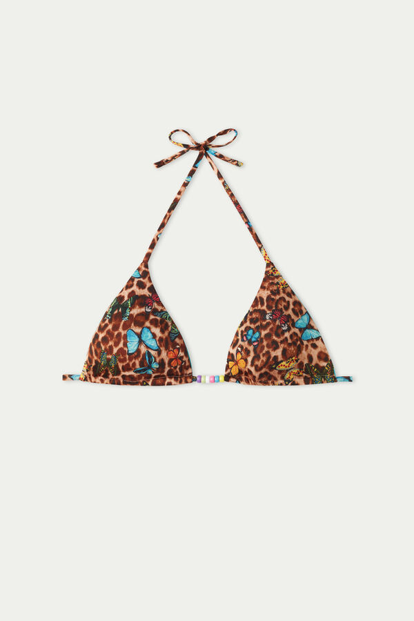 Macu Butterfly Triangle Bikini Top with Removable Padding  