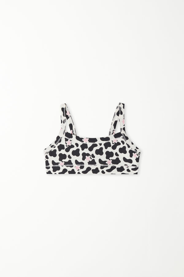 Girls’ Basic Printed Cotton Bralette  