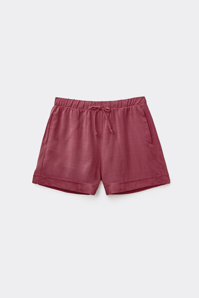 Shorts in Tela Viscosa Garzata
