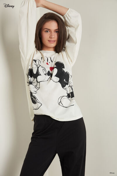 Dlouhé Bavlněné Pyžamo Disney Mickey a Minnie