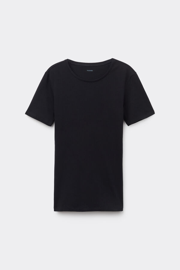 T-shirt Girocollo in Cotone Organico Elasticizzato  