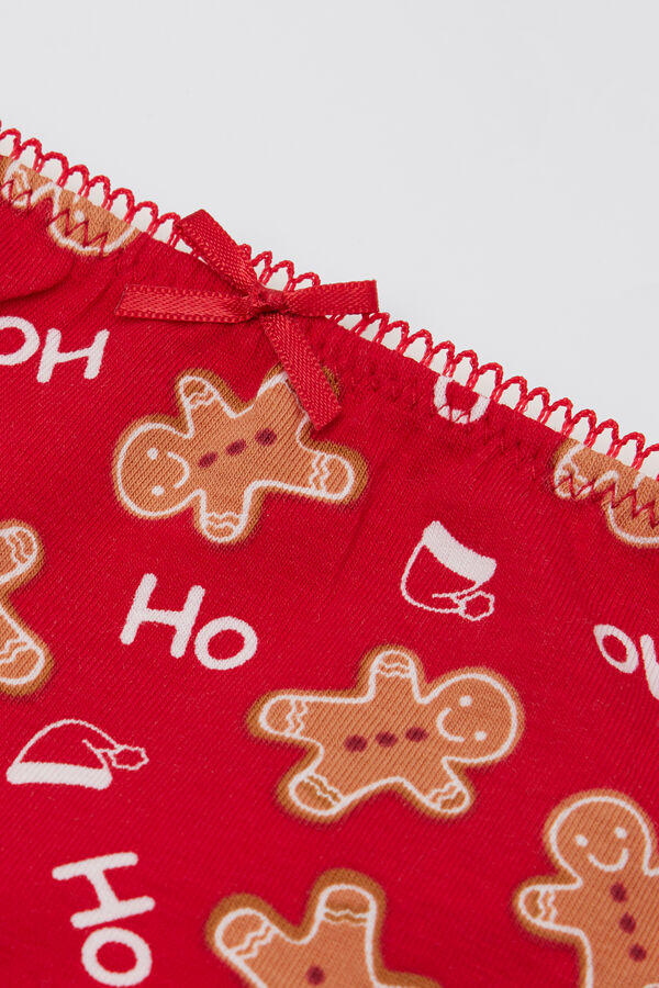 Slip Bimba in Cotone con Stampa Natalizia  