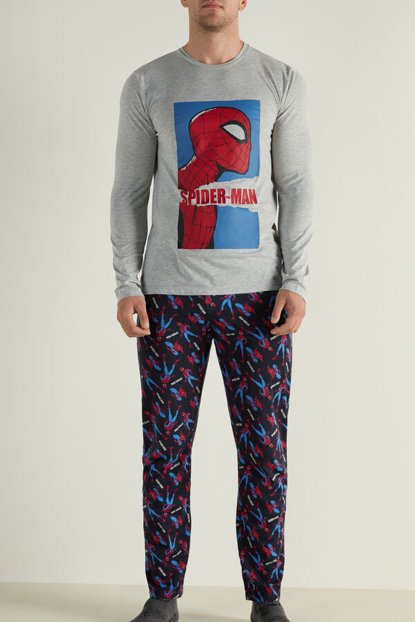 Langer Pyjama für Herren mit Spider-Man-Print  