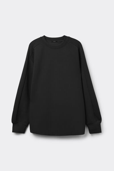 Sweat Col Rond Bandes C&ocirc;tel&eacute;es Douceur Sup&eacute;rieure