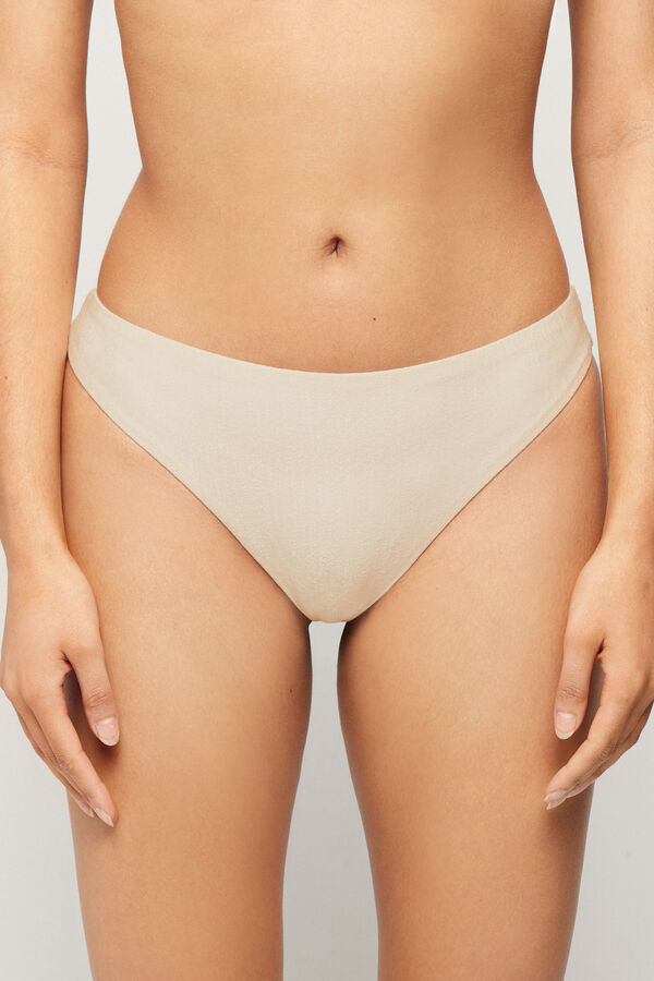 White Paradise Bay Brazilian Bikini Bottoms  