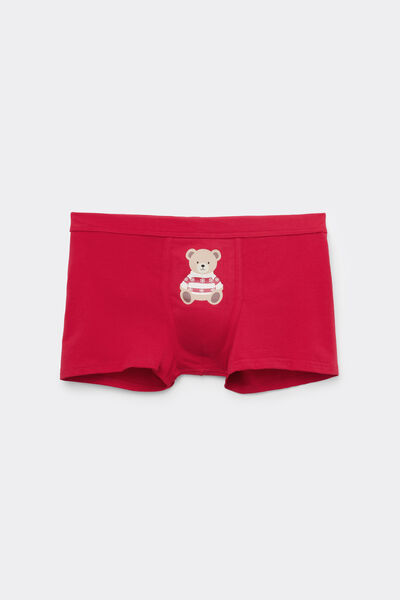 Boxershorts aus elastischer Baumwolle Weihnachtsprint