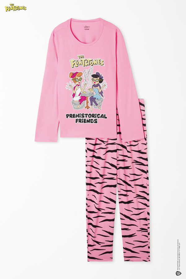 Langer Pyjama mit Flintstones-Print  