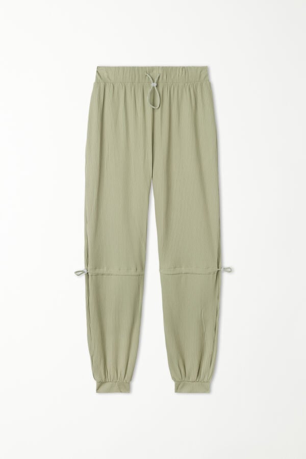 Ribbed Jogger with Adjustable Drawstrings  