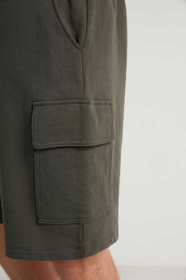 Fleece Cargo Shorts  