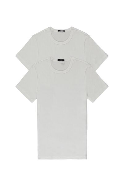 2 X Multipack de Camiseta de Manga Corta de Punto Canalé