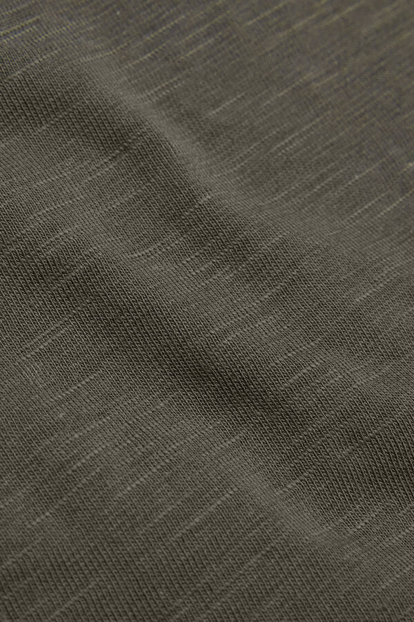 100% Slub Cotton V-Neck T-Shirt  