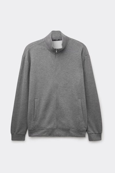Superior Softness High Neck Zip-Up Sweatshirt