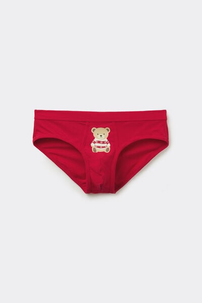 Cuecas em Algod&atilde;o El&aacute;stico Estampado Natal&iacute;cio