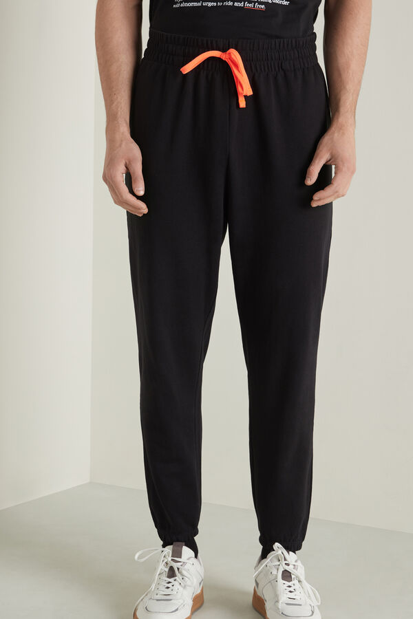 Long Fleece Trousers with Drawstring  