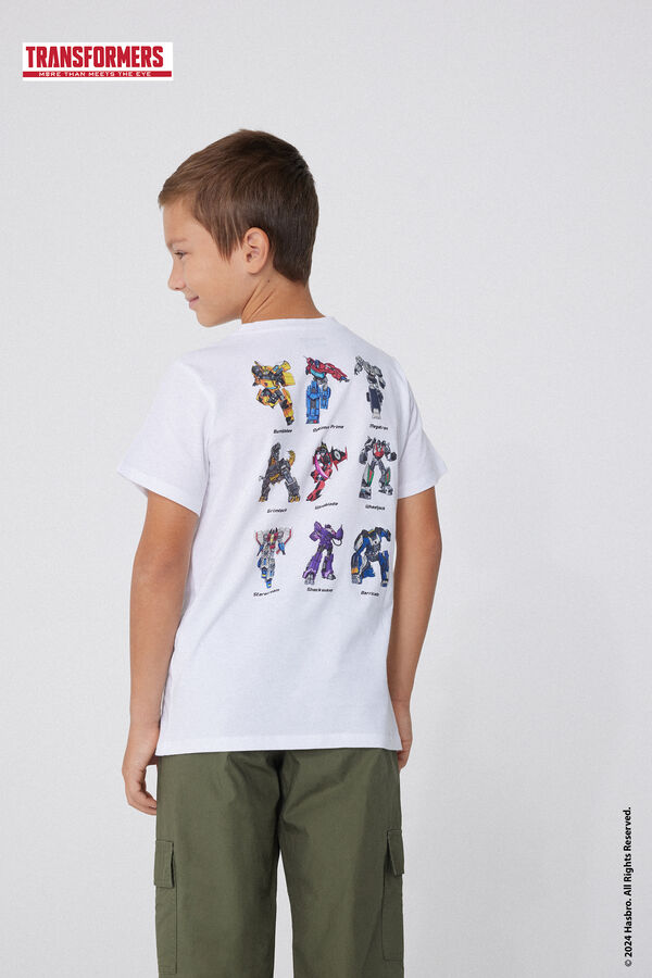 Nyomott Transformers Mintás Pamut Póló  