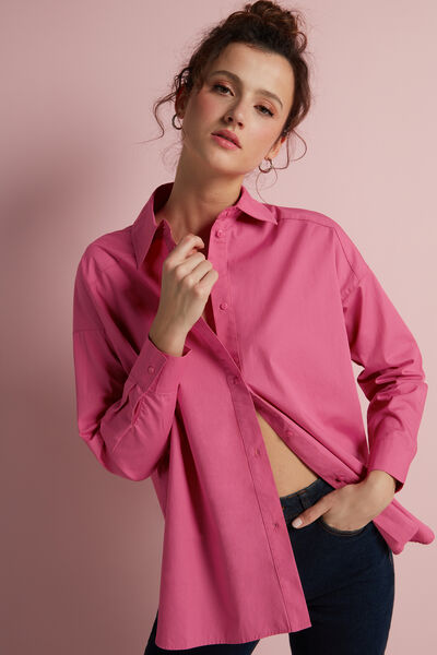 Camicia Lunga in Tela di Cotone