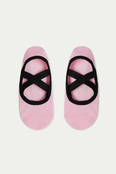 Non-Slip Slipper Socks with Criss-cross Elastic