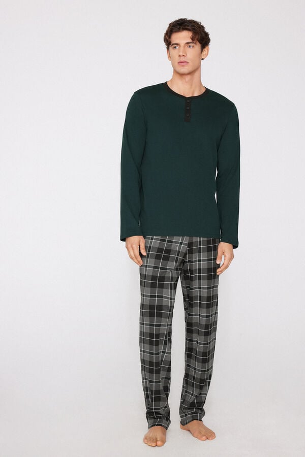 Langer Pyjama aus 100&nbsp;% Baumwolle Serafino  