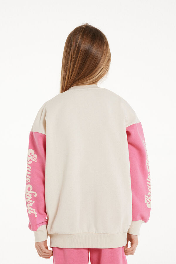 Girls’ Long-Sleeved "Girl Club" Fleece Bomber  