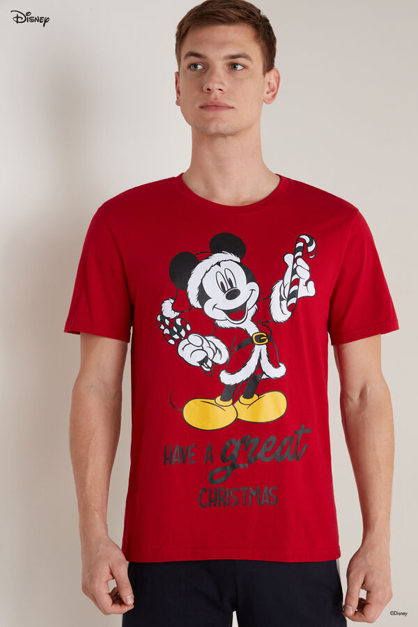 T-Shirt mit Mickey Mouse Print  