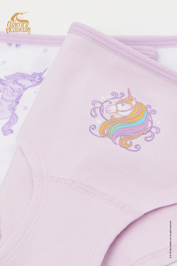 2 Culottes f&uuml;r M&auml;dchen aus Baumwolle Unicorn Academy  