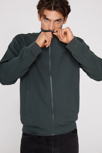 Felpa Zip Collo Alto Superior Softness