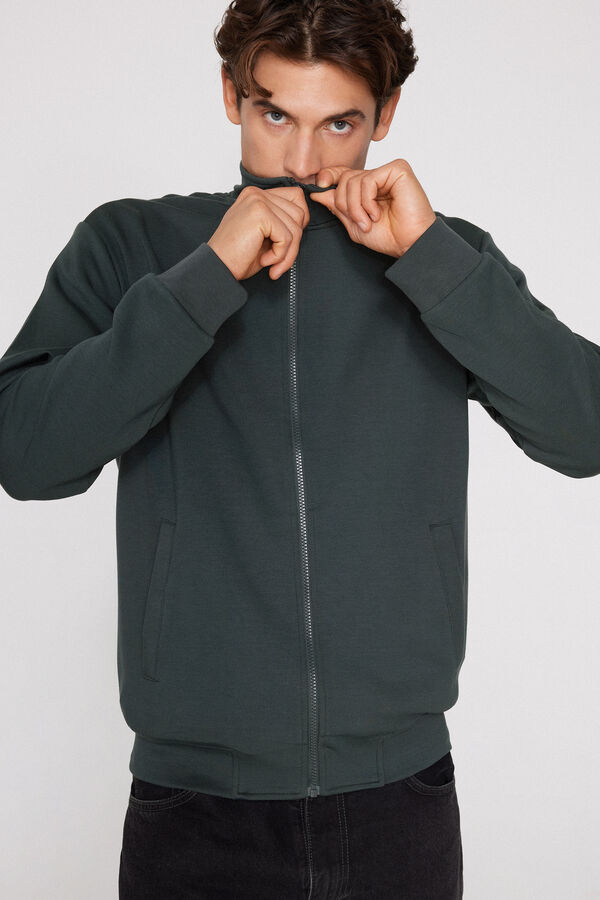 Felpa Zip Collo Alto Superior Softness  