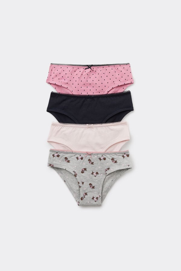 4&nbsp;Culottes en Coton Imprim&eacute; Fille  
