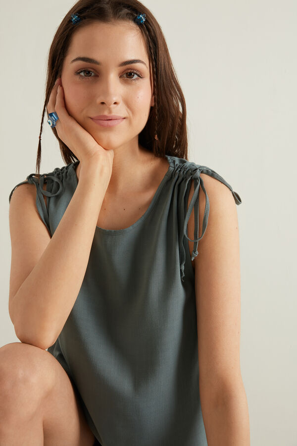 Canvas Camisole Top with Drawstring  