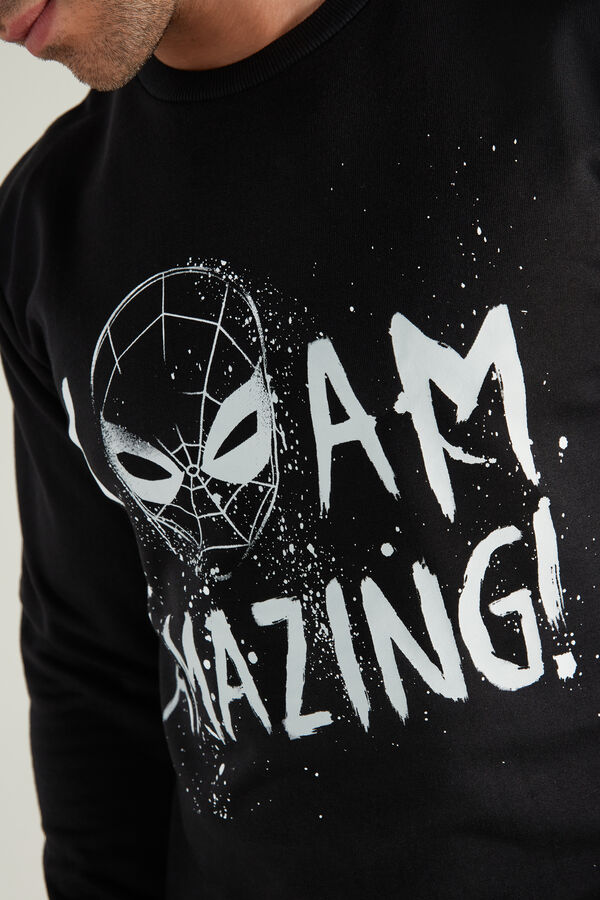 Long Sleeve Rounded-Neck Spider-Man Sweatshirt  