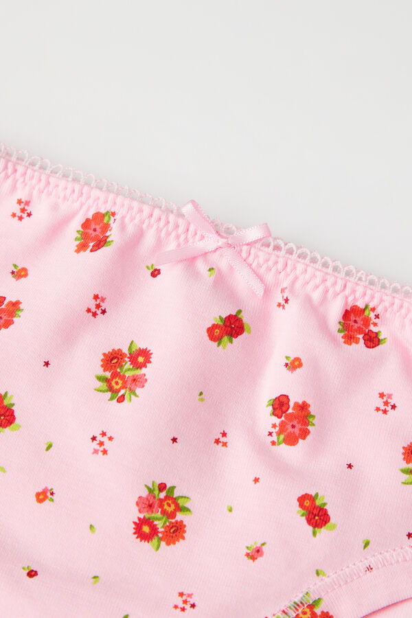 Girls’ Basic Printed Cotton Knickers  