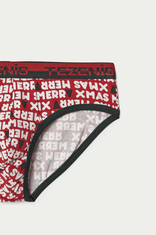 Christmas print cotton underwear  