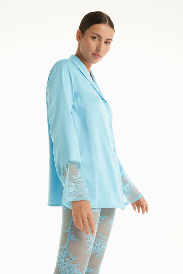 Delicate Lace Long-Sleeved Shirt  