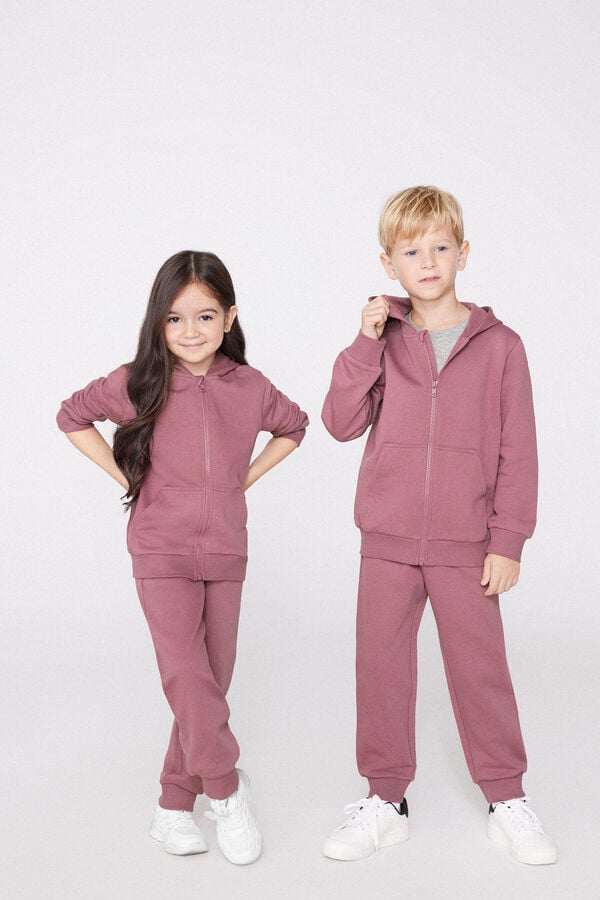 Felpa con Zip e Cappuccio Bimbi Unisex  
