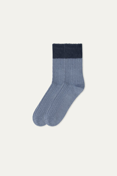 Krátke Vzorované Ponožky s Podielom Vlny