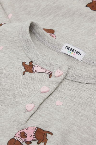 Girls&rsquo; Long Heavy Cotton Dachshund Pyjamas