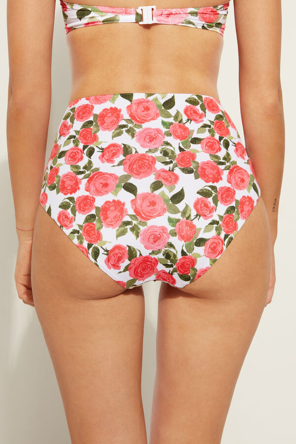Romantic Roses High-Waisted Bikini Bottoms  